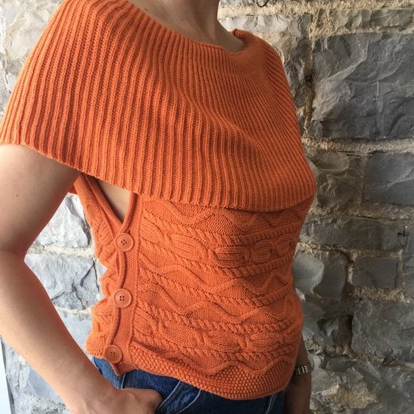 Sandwich Off Shoulder Cotton Sweater - Picture 3 of 6